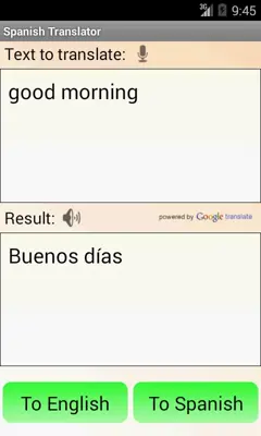 Spanish English Translator android App screenshot 1