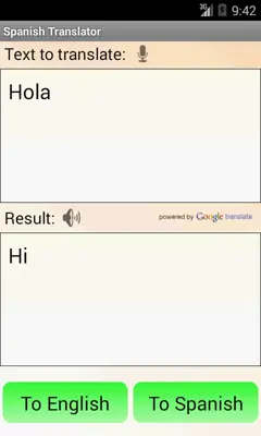 Spanish English Translator android App screenshot 2